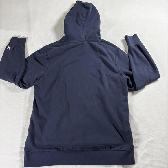 Hurley Mens L Graphic Hoodie Navy Blue Pullover Sweatshirt Streetwear Retro OG! - Picture 7 of 7